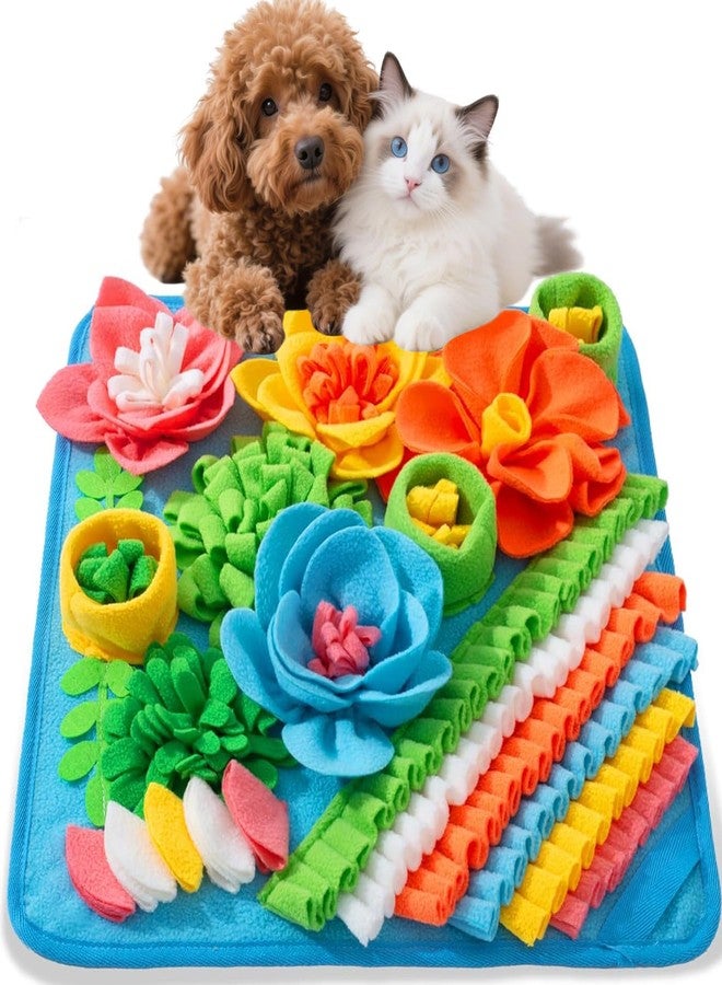 Ankilo Snuffle Mat for Dogs Cats Rabbits, Pet Treats Feeding Mat, 15.4 x 15.4 inch for Small & Medium, Felt Wool Dog Sniff Mats for Slow Feed, Rabbit Foraging Mats, Relieve Anxiety, with Anti-Slip Bottom - Image 1